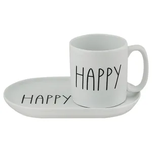 ماگ مدل Happy به همراه زير ليوانی