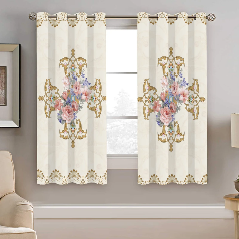 پرده نیروانا طرح سنتی مدل مخمل کد 4519 سایز 140×200 سانتی متر