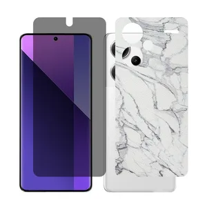 Glass Together model privacy Screen Protector Suitable for Xiaomi Redmi Note 13 Pro Plus Mobile Phone with Back cover sticker