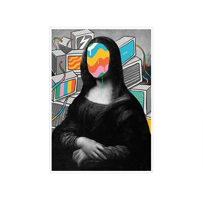 استیکر لپ تاپ ماسا دیزاین طرح Mona Lisa مدل STKA00441