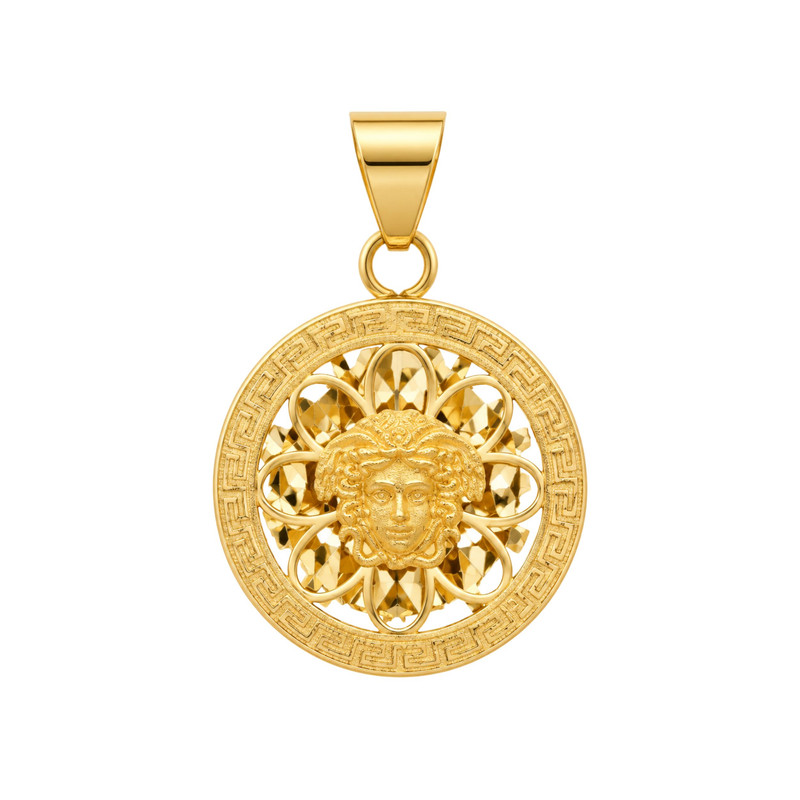 آویز گردنبند طلا کم اجرت 18 عیار زنانه طلای صداقت طرح ورساچه کد T1125 
