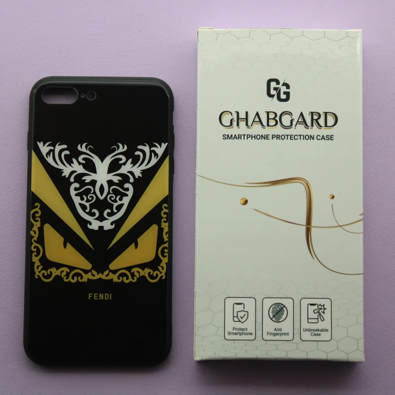کاور قاب گارد مدل پشت گلس طرح دار مناسب برای گوشی موبایل اپل iPhone 7 plus / 8 plus