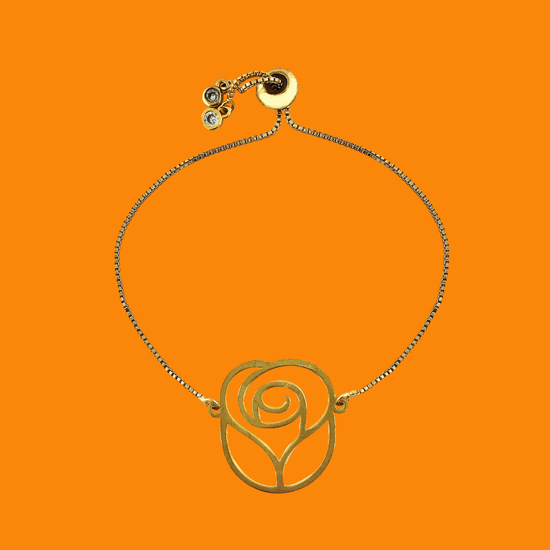 دستبند دخترانه گالری عزیزی طرح گل مدل gz99577 دستبند دخترانه گالری عزیزی طرح گل مدل gz99577