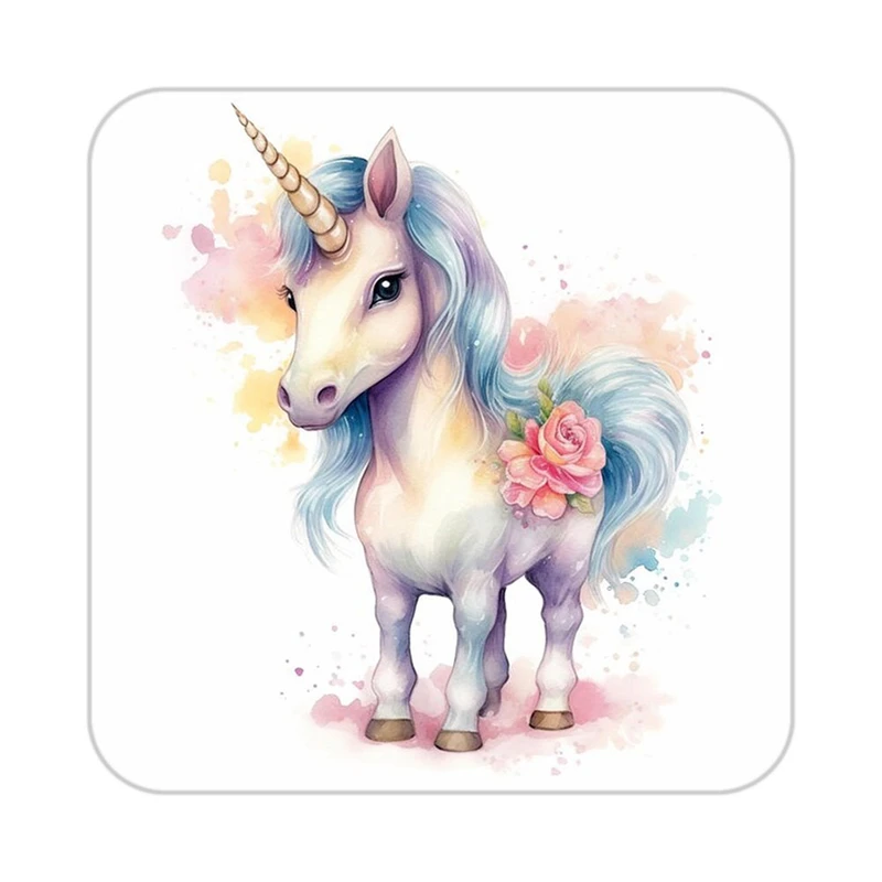 زیر لیوانی کاکتی طرح اسب تک شاخ و یونیکورن مدل mp32917