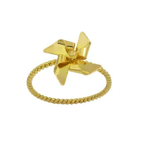 انگشتر طلا 18 عیار زنانه باراد زر مدل فرفره کد BZ80