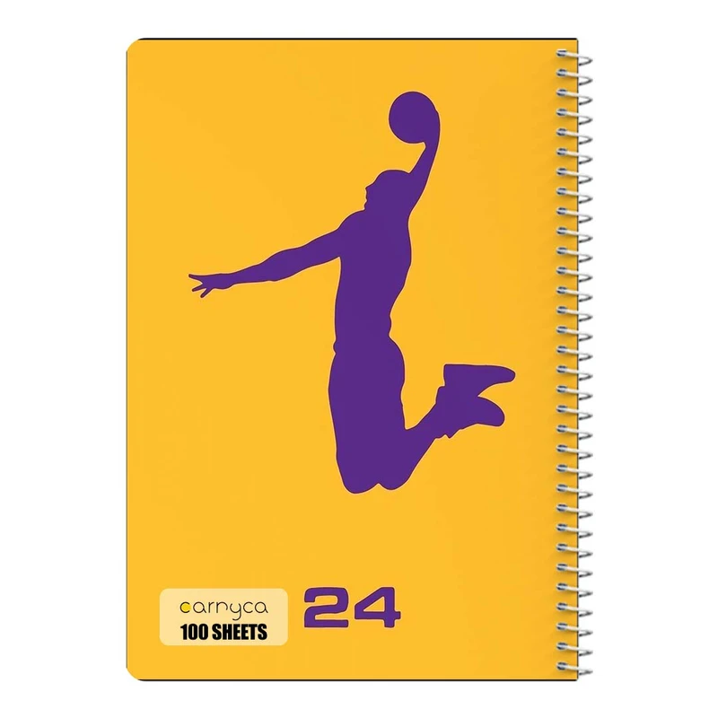 دفتر مشق 100 برگ سیمی کارنیکا طرح لیکرز Lakers کد 47313