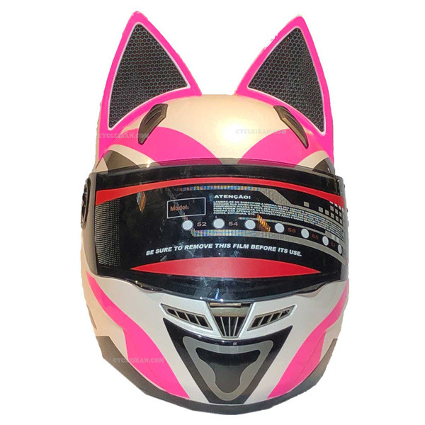 کلاه کاسکت نوترینوس مدل دخترانه خرگوشی فک ثابت