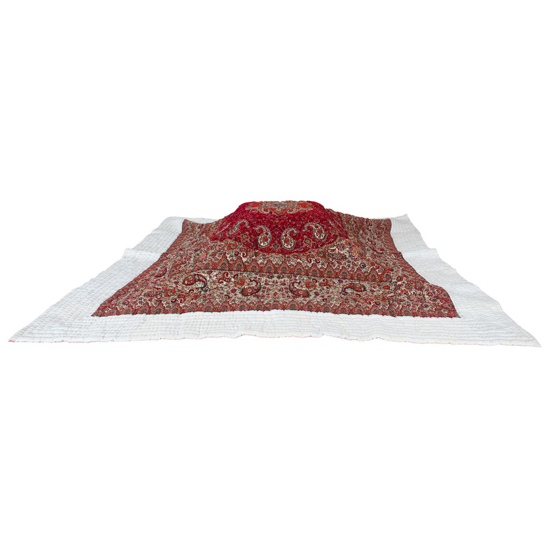 لحاف کرسی مدل درباری کد 122 سایز 350x350 سانتی متر