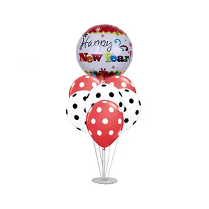 بادکنک سورتک مدل کریسمس کد 10 مجموعه 8 عددی به همراه استند بادکنک