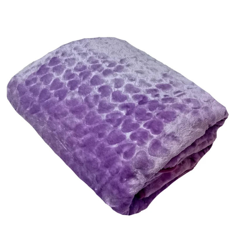 پتو مسافرتی یک نفره مدل قلبی کد 02 سایز 200x150 سانتی‌متر