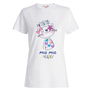 تی شرت آستین کوتاه زنانه زنانه کاندید اسپرت طرح گربه مدل 20