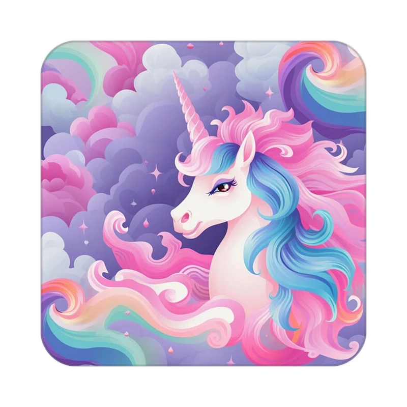 زیر لیوانی کاکتی طرح اسب تک شاخ و یونیکورن مدل mp32320