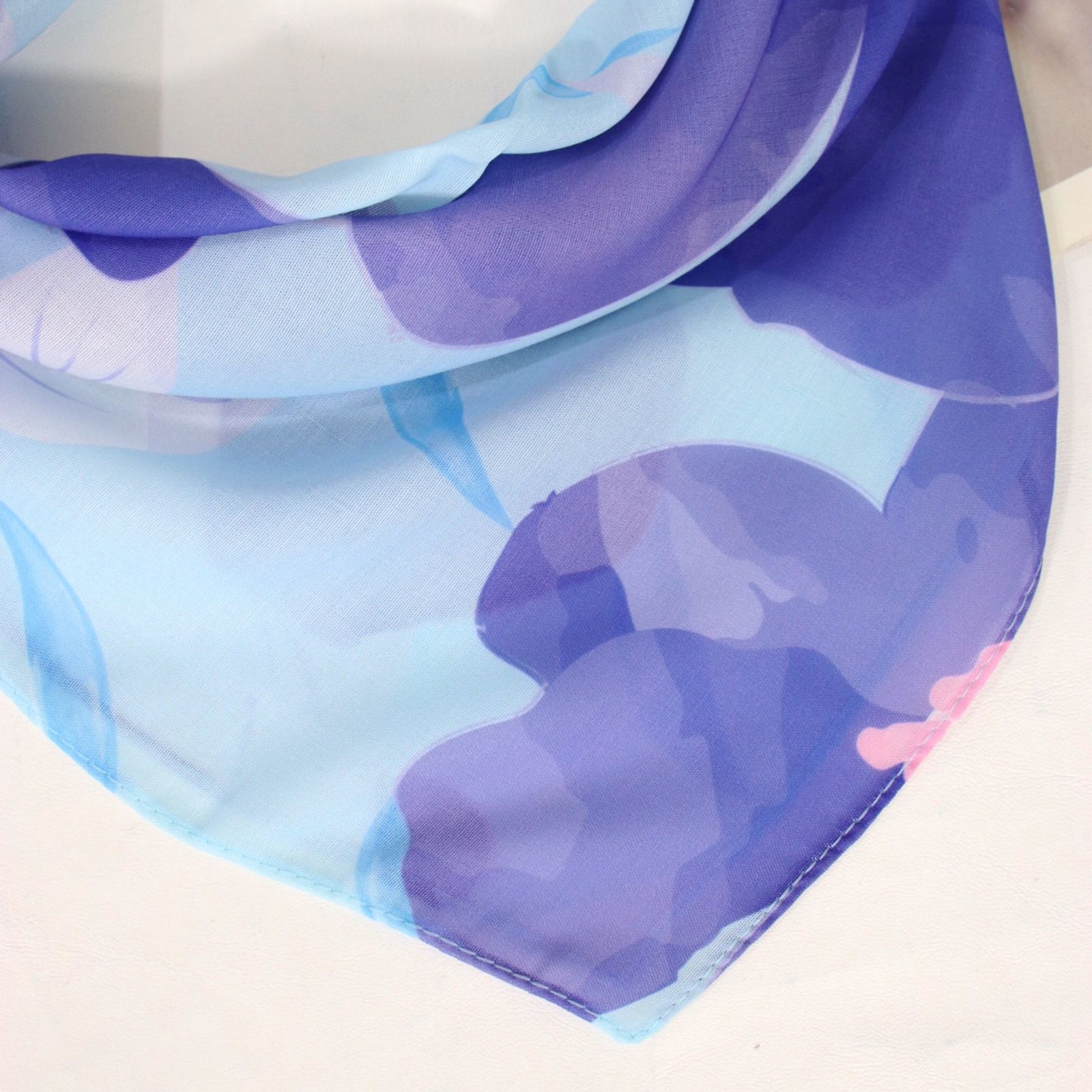 دستمال سر و گردن زنانه مدل نخی بهاری طرح آبرنگی کد ana-2522 - - 7