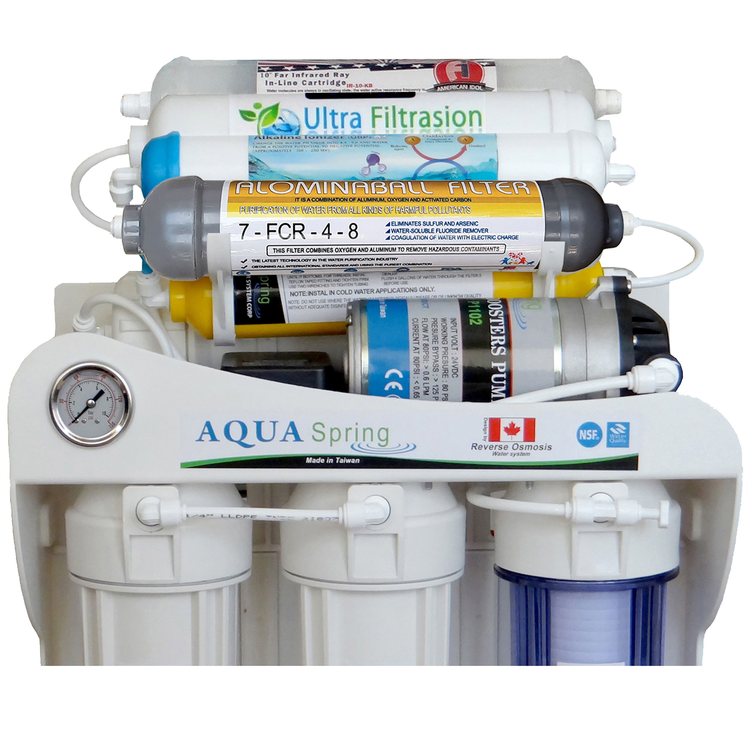 دستگاه تصفیه کننده آب آکوآ اسپرینگ مدل RO-SF6100 به همراه فیلتر بسته 4 عددی