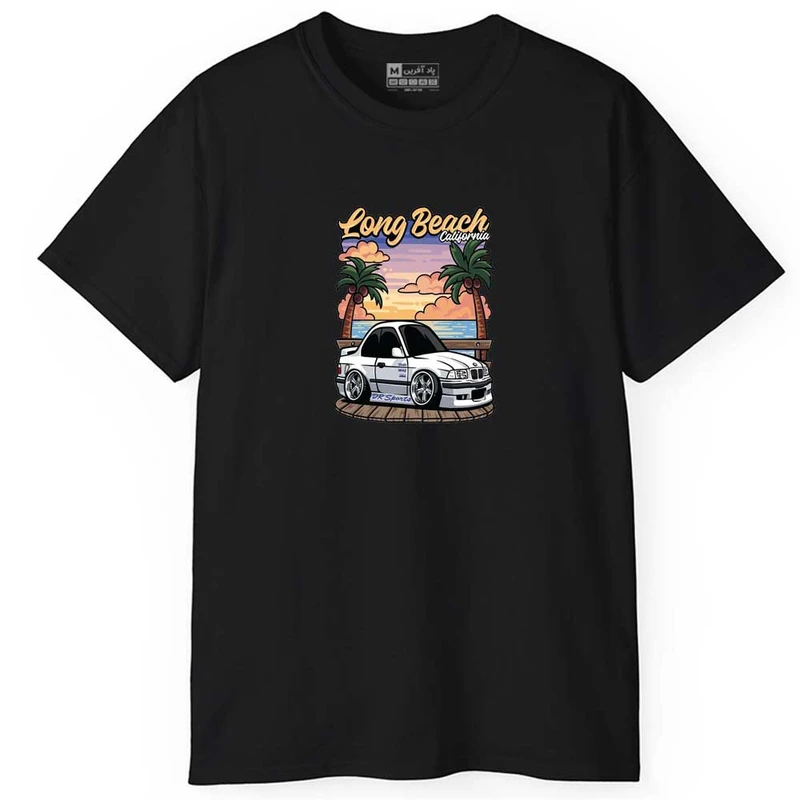 تی شرت آستین کوتاه مردانه پاد آفرین مدل ماشین کد 0519