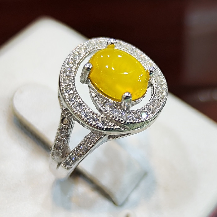 انگشتر نقره زنانه مدل عقیق شرف شمس کد 66