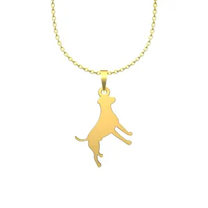 گردنبند طلا 18 عیار زنانه مدوپد مدل سگ کد J2-1-1268