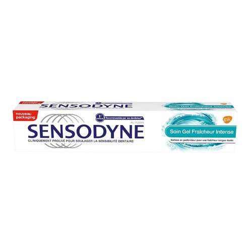 خمیر دندان سنسوداین مدل Soin Gel Fraicheur Intense حجم 75 میلی لیتر