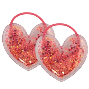 کش مو دخترانه طرح قلب کد 105812 مجموعه 2 عددی