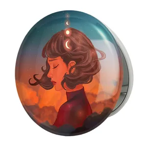 آینه جیبی خندالو طرح دخترانه مدل تاشو کد 25642 