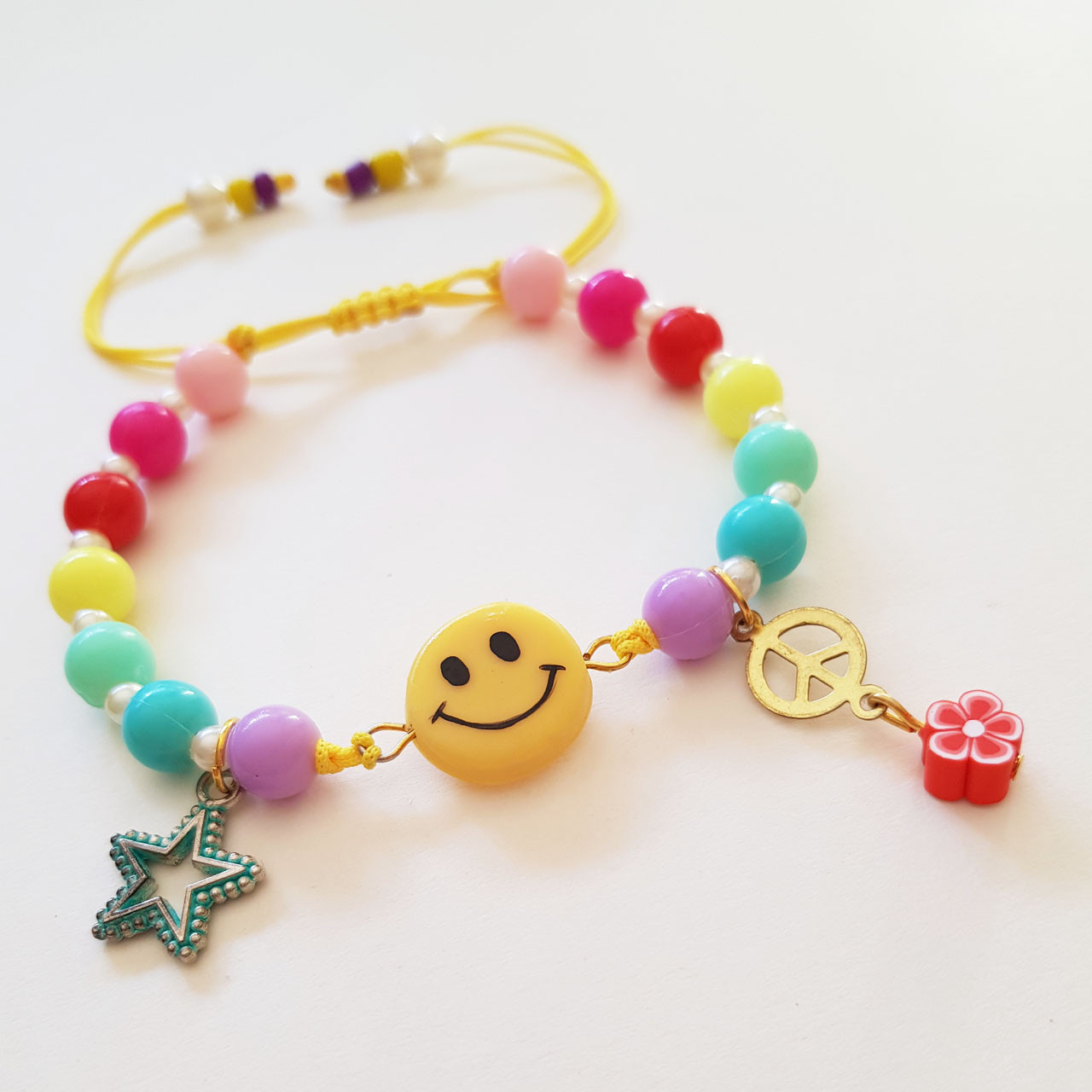 پابند زنانه ماه فام مدل happy face پابند زنانه ماه فام مدل happy face