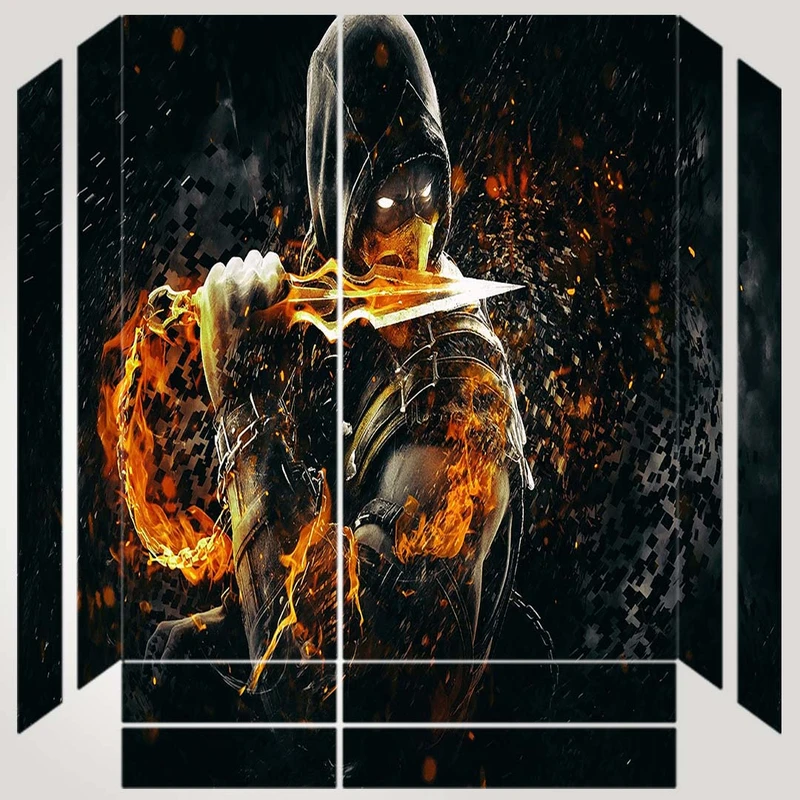 برچسب پلی استیشن ۴ مدل ps4 fat طرح scorpion mortal kombat کد PS-1038