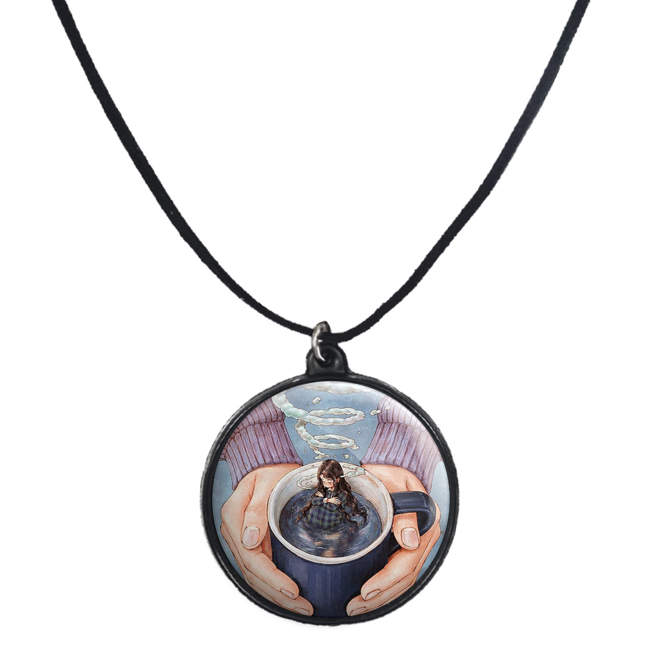 گردنبند پرمانه طرح دخترونه کد pmb.23450 مدل دو طرفه