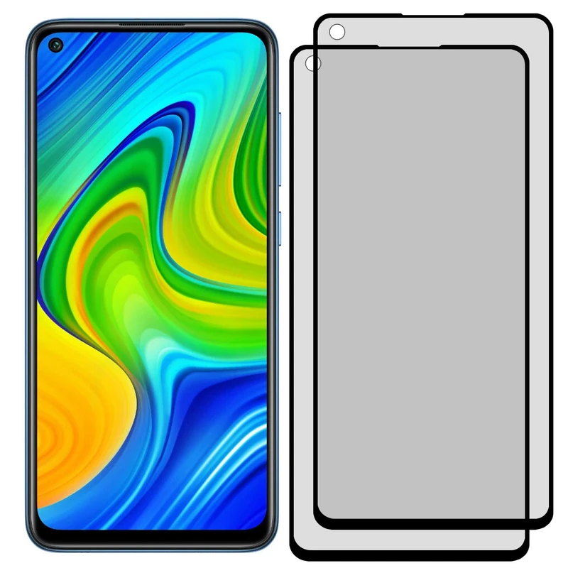 محافظ صفحه نمایش حریم شخصی مدل PRV مناسب برای گوشی موبایل شیائومی Redmi Note 9 بسته دو عددی