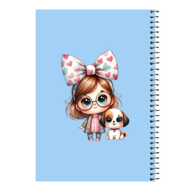 دفتر مشق 80 برگ اس جی مدل دخترک و هاپو   