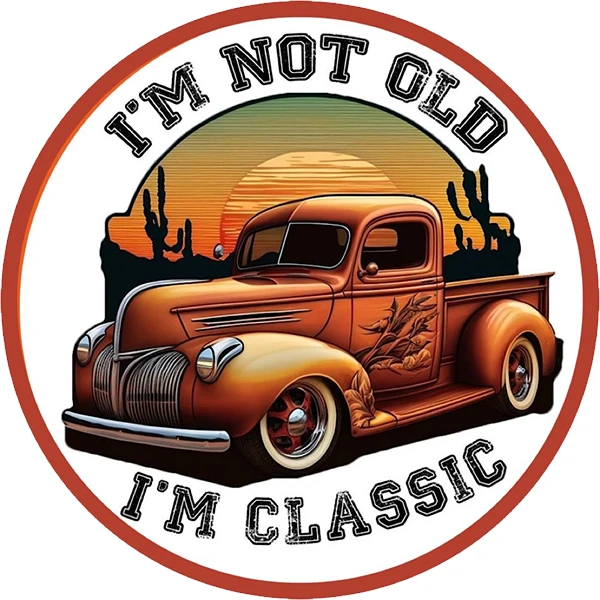 استیکر پارچه و لباس پاد آفرین طرح ماشین کلاسیک کد 4586