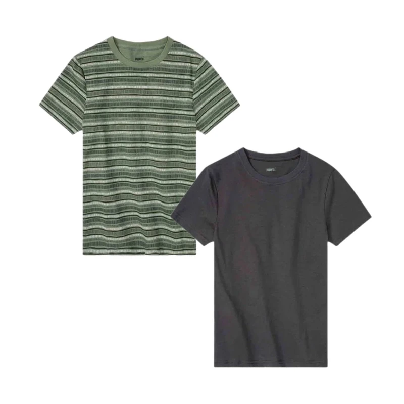 تی شرت آستین کوتاه بچگانه پیپرتس مدل b2650 بسته 2 عددی