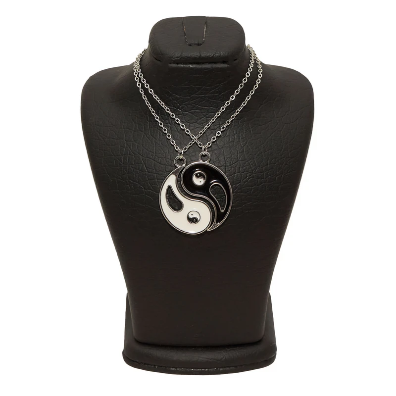 گردنبند دخترانه مدل ست دوستی مکمل یین و یانگ مجموعه دو عددی