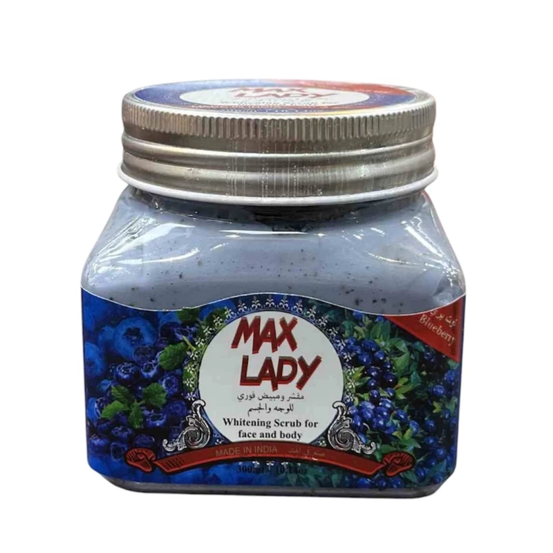 اسکراب لایه بردار پوست مکس لیدی مدل Blueberry حجم ۳۰۰ میلی لیتر