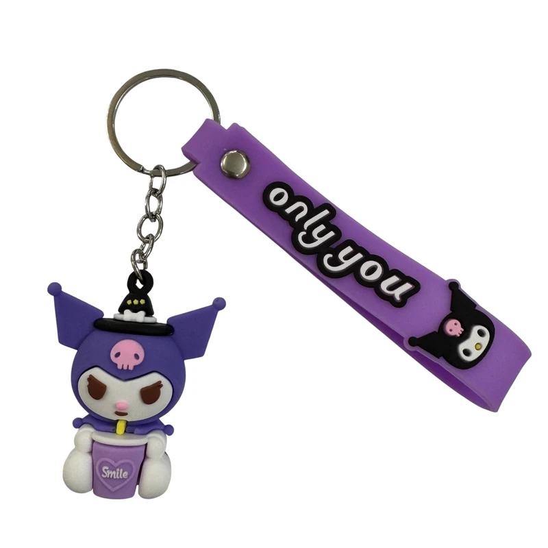 جاکلیدی مدل سیلیکونی انیمیشنی طرح میلک شیک کرومی کد 115