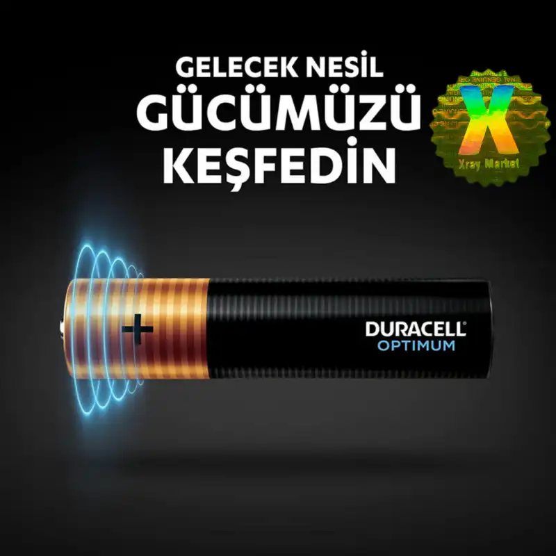 باتری نیم قلمی دوراسل مدل ALKALINE OPTIMUM 1.5V XRAY بسته شش عددی