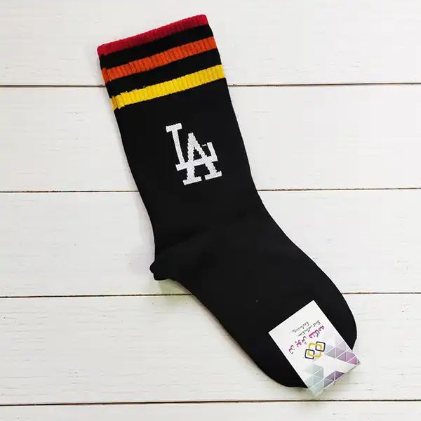 جوراب ورزشی ساق بلند مردانه تن پوش هنگامه مدل پنبه کش اسپرت رینگی کد LB32