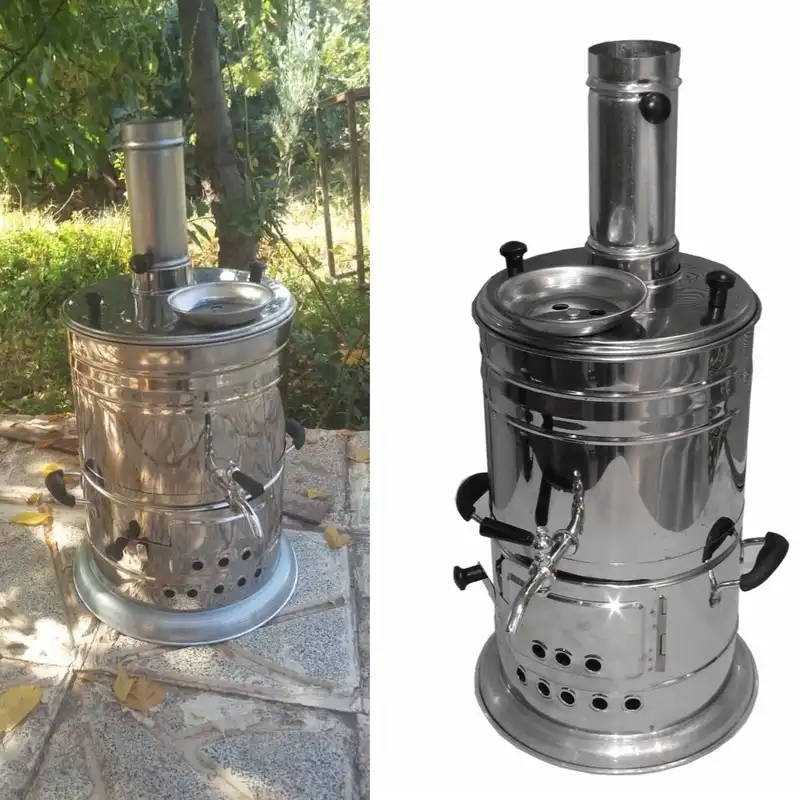 سماور زغالی مدل R67 ظرفیت 5 لیتر