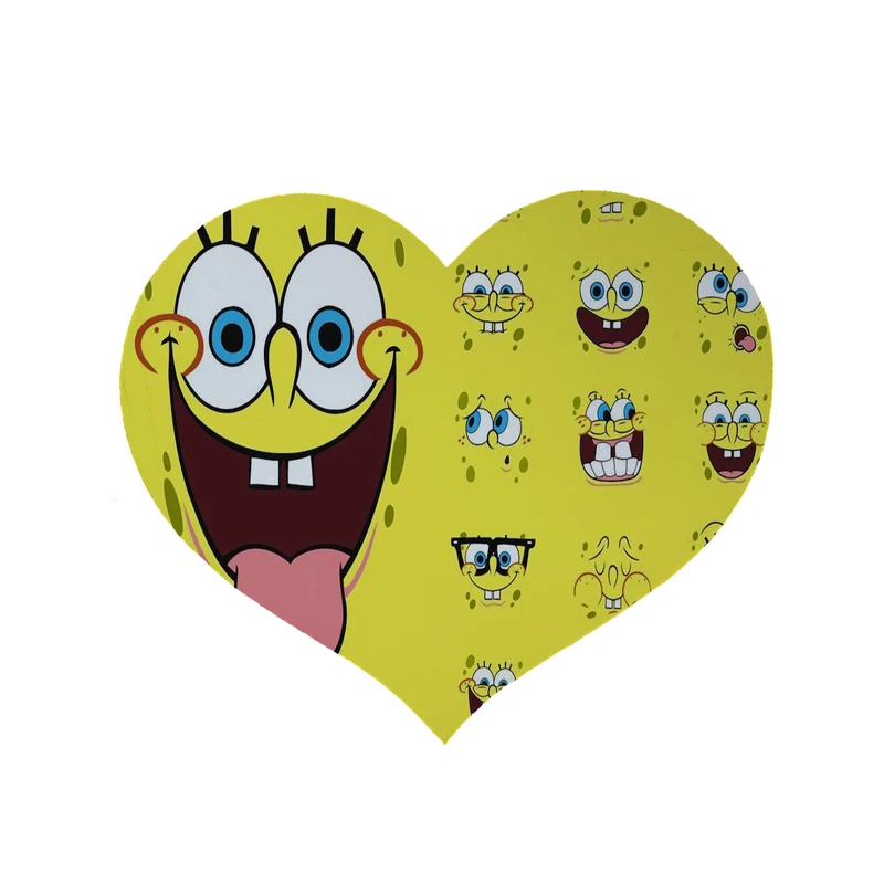 پادری مدل قلب طرح باب اسفنجی کد 8545 سایز 90 × 90 سانتی متر