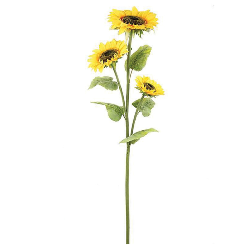 گل مصنوعی مدل آفتابگردان سه گل 