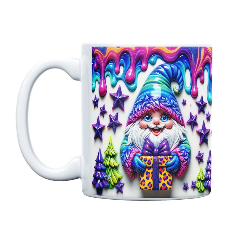 ماگ حس آمیزی طرح کریسمس مدل گنوم انرژی مثبت کد 48