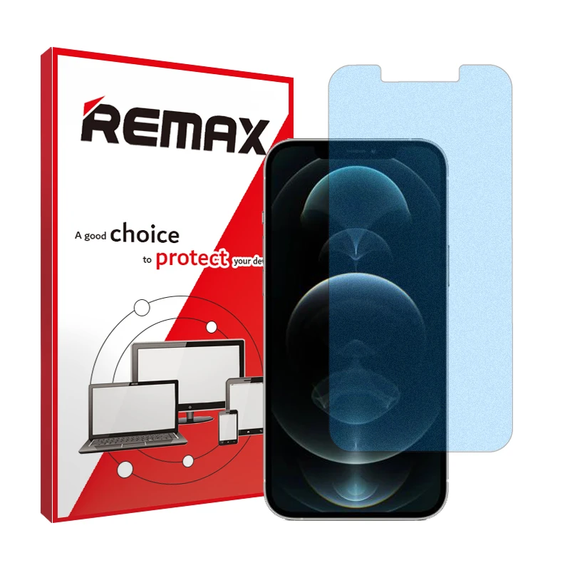 محافظ صفحه نمایش مات ضداشعه آبی ریمکس مدل HyMBLU مناسب برای گوشی موبایل اپل iPhone 12 Pro Max