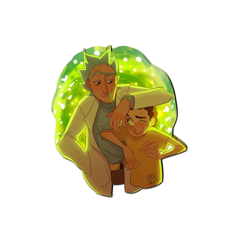 استیکر تزئینی موبایل طرح ریکی و مورتی کد 120