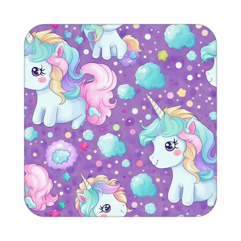 زیر لیوانی کاکتی طرح اسب تک شاخ و یونیکورن مدل mp30083