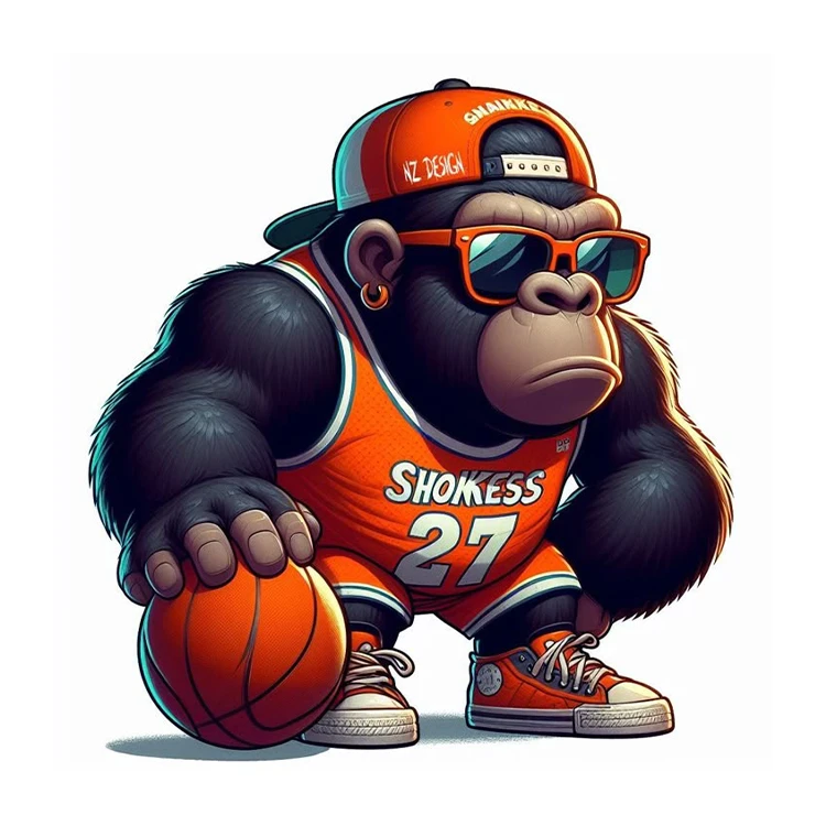 استیکر پارچه و لباس پاد آفرین مدل میمون کد 254