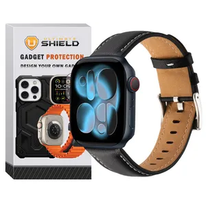 Ultimate Shield Leather SM SL Band suitable for Apple Watch Series 11 46mm