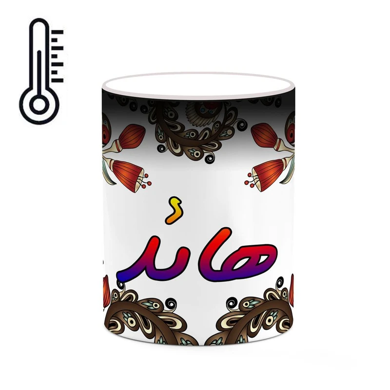 ماگ حرارتی کاکتی مدل اسم هائد طرح سنتی گل و بته کد mgh48228