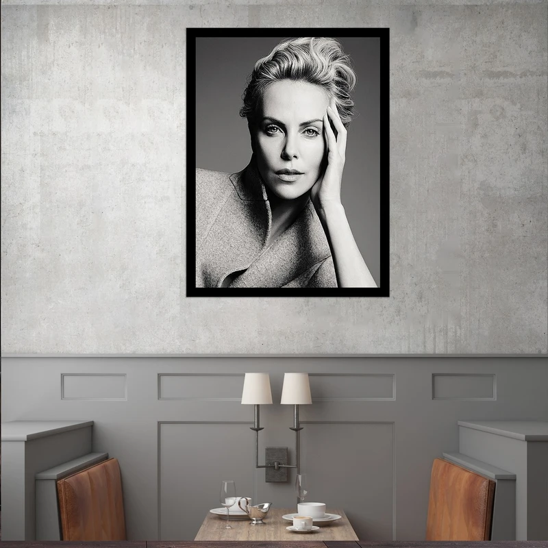 تابلو بکلیت طرح بازیگر شارلیز ترون مدل قاب شاسی B-S9999