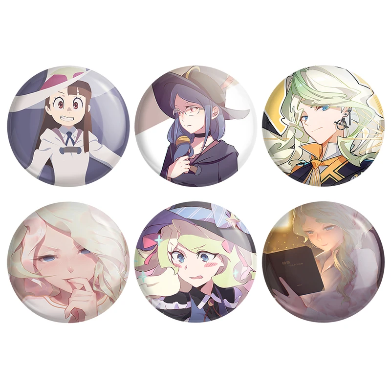 مگنت خندالو طرح انیمه جادوگران کوچک Little Witch Academia کد 1413B مجموعه 6 عددی