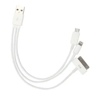 کابل تبدیل USB به 30 پین / لایتینگ / Micro-USB مدل P1000 طول 0.2 متر