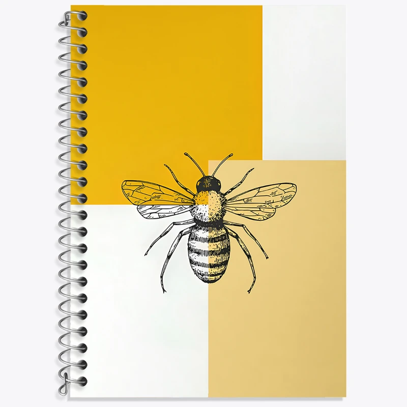 دفتر زبان 50 برگ خندالو مدل دو خط طرح زنبور کد N4856